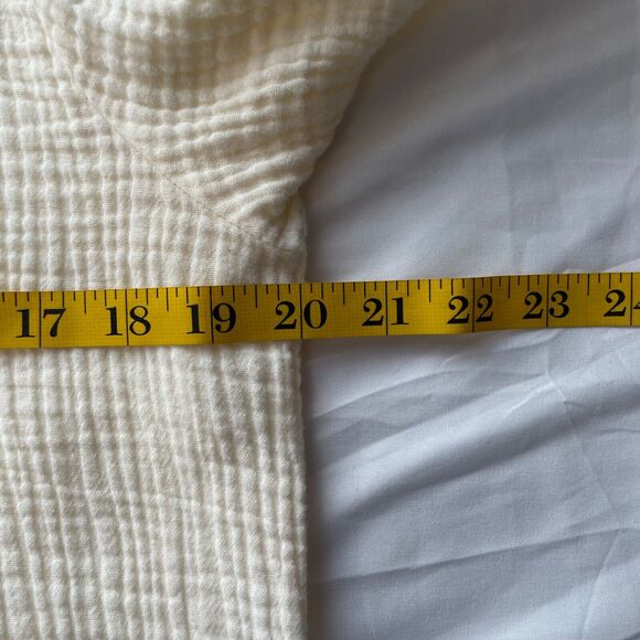 Soft Surroundings Long Sleeve Collared Yellow Shirt Size Medium Women’s - Picture 11 of 12